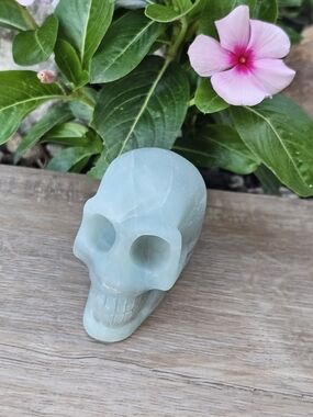 Blue Argonite Crystal Skull